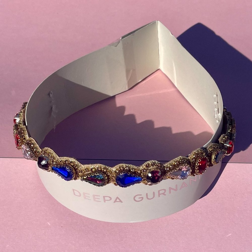 Deepa Gurnani Multi Color Jeweled Headband NWT - Picture 4 of 5